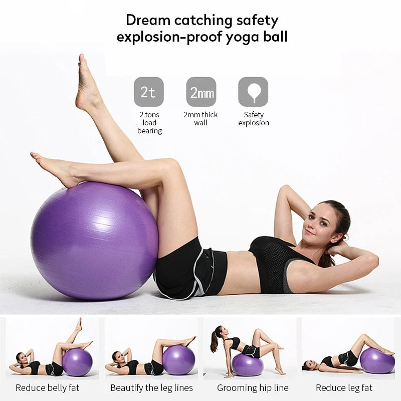 PVC Yoga Ball - Thickened, Explosion-Proof Fitness Equipment