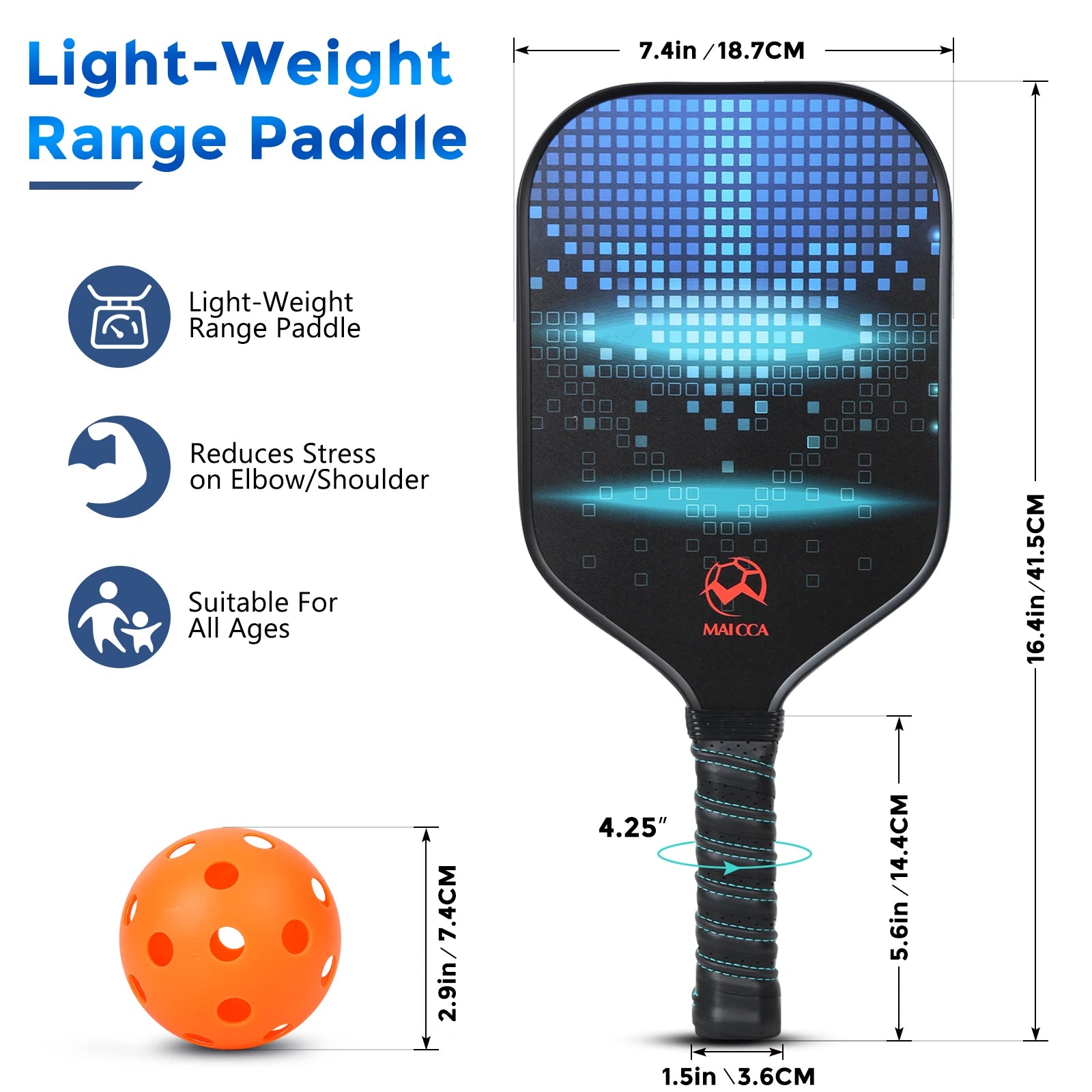 Pickleball Paddles Set USAPA Approved with 4 Balls & Bag