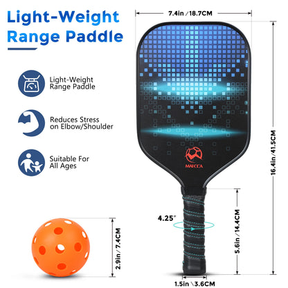 Pickleball Paddles Set USAPA Approved with 4 Balls & Bag