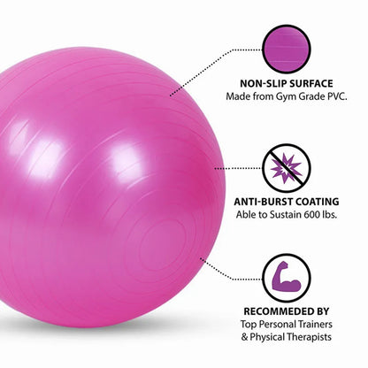 PVC Yoga Ball - Thickened, Explosion-Proof Fitness Equipment